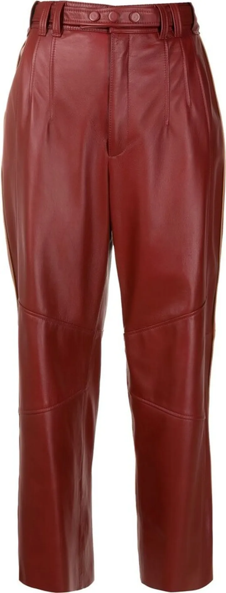 Barb cropped leather trousers