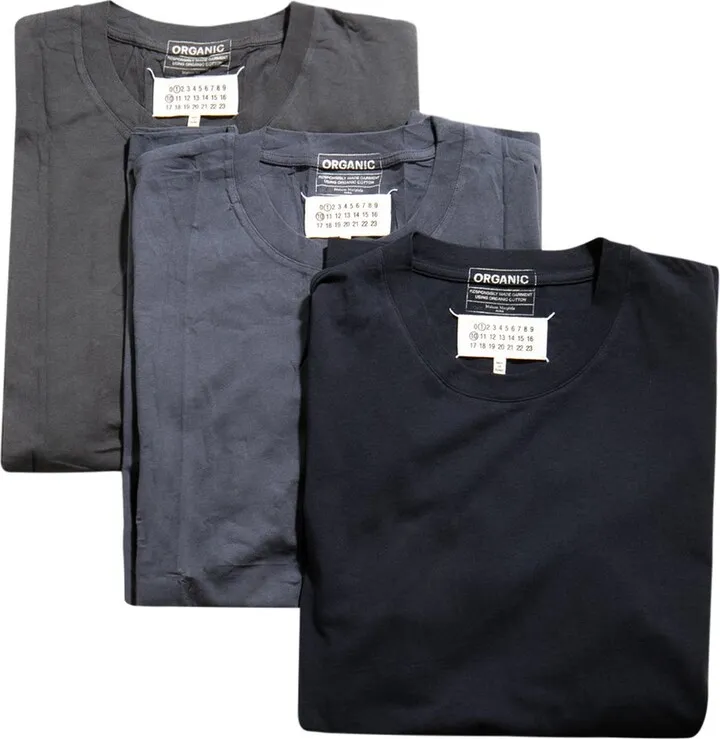 Maison Margiela Set Of Three Crewneck Straight Hem T-Shirt