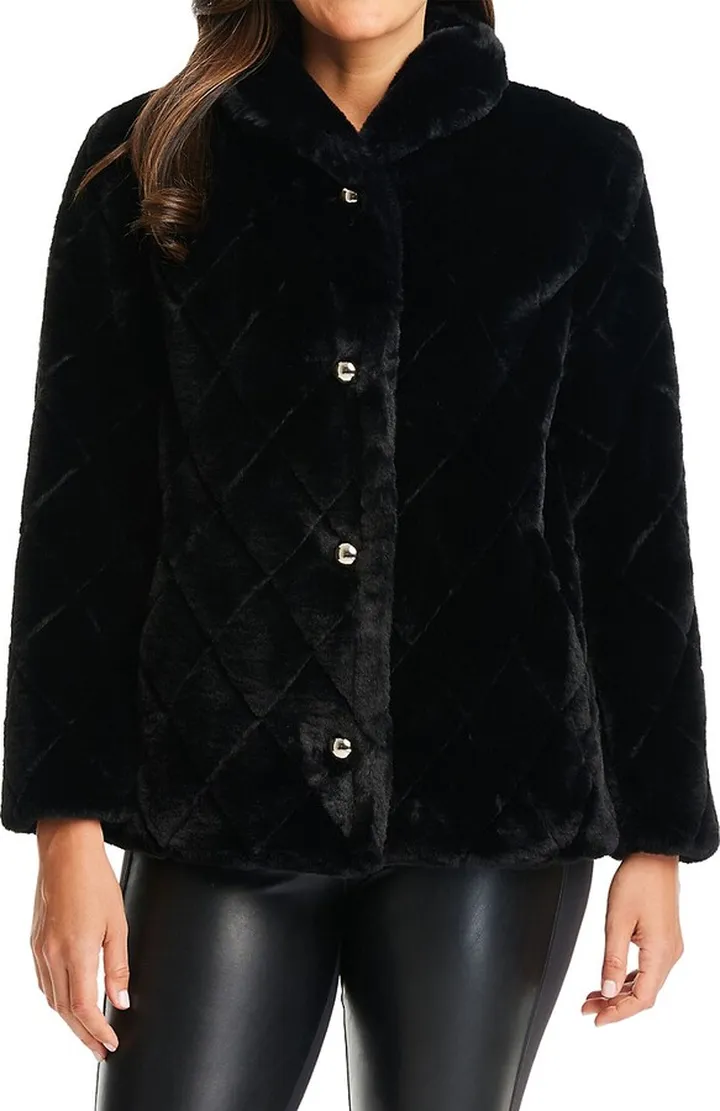 Quilted Faux Fur Jacket