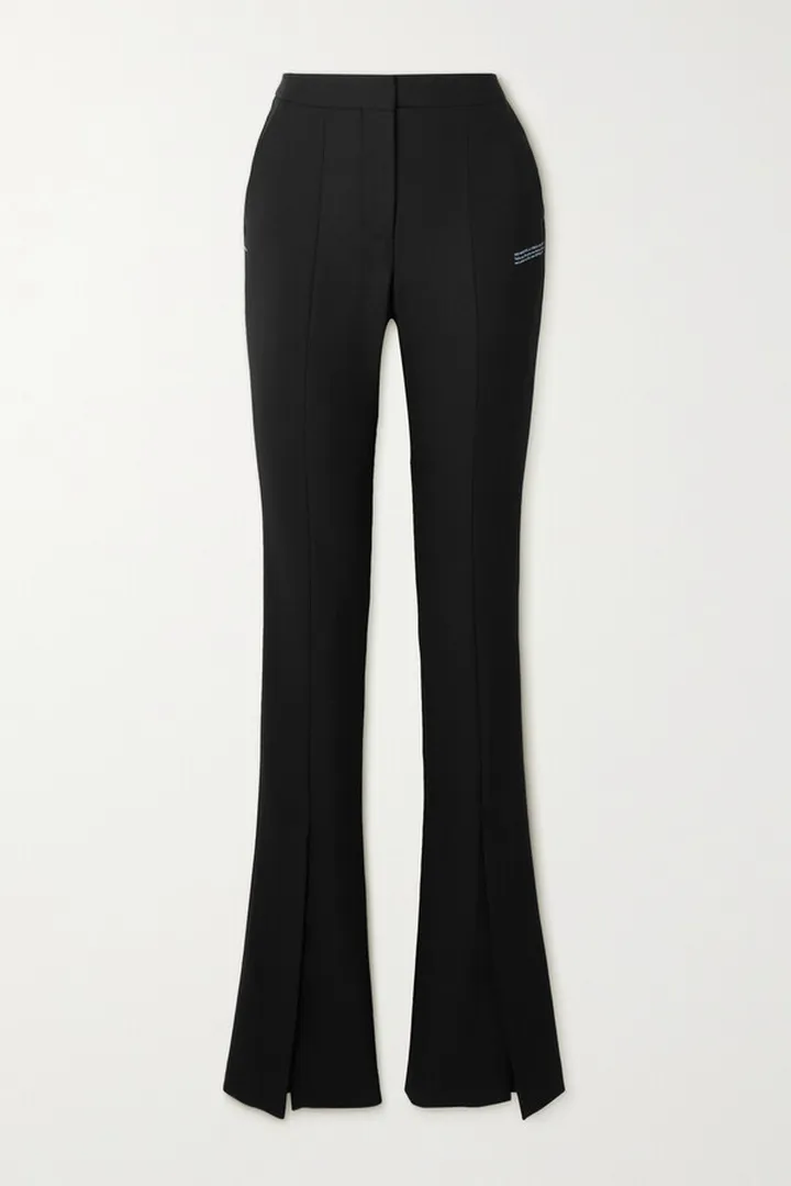 Off-White - Corporate Printed Twill Skinny Pants - Black