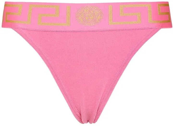 Greca logo stretch tech bikini bottoms