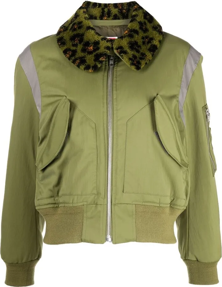 Classic-Collar Bomber Jacket