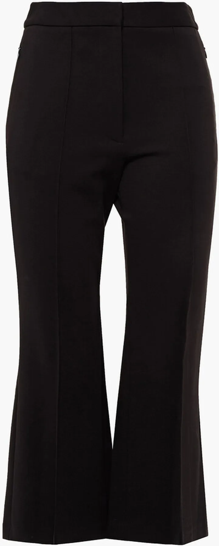 Cropped stretch-ponte bootcut pants