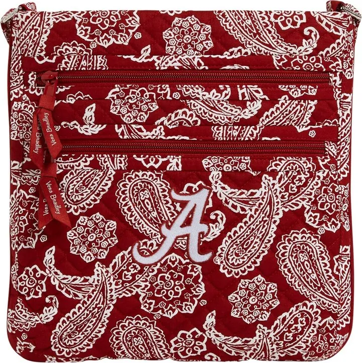 Women's Vera Bradley Alabama Crimson Tide Iconic Triple-Zip Bandana Hipster Crossbody Purse