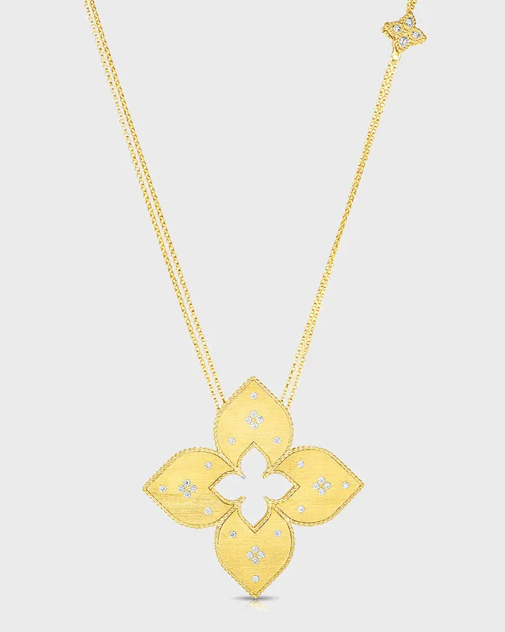 Venetian Princess 18k Diamond Cutout Necklace