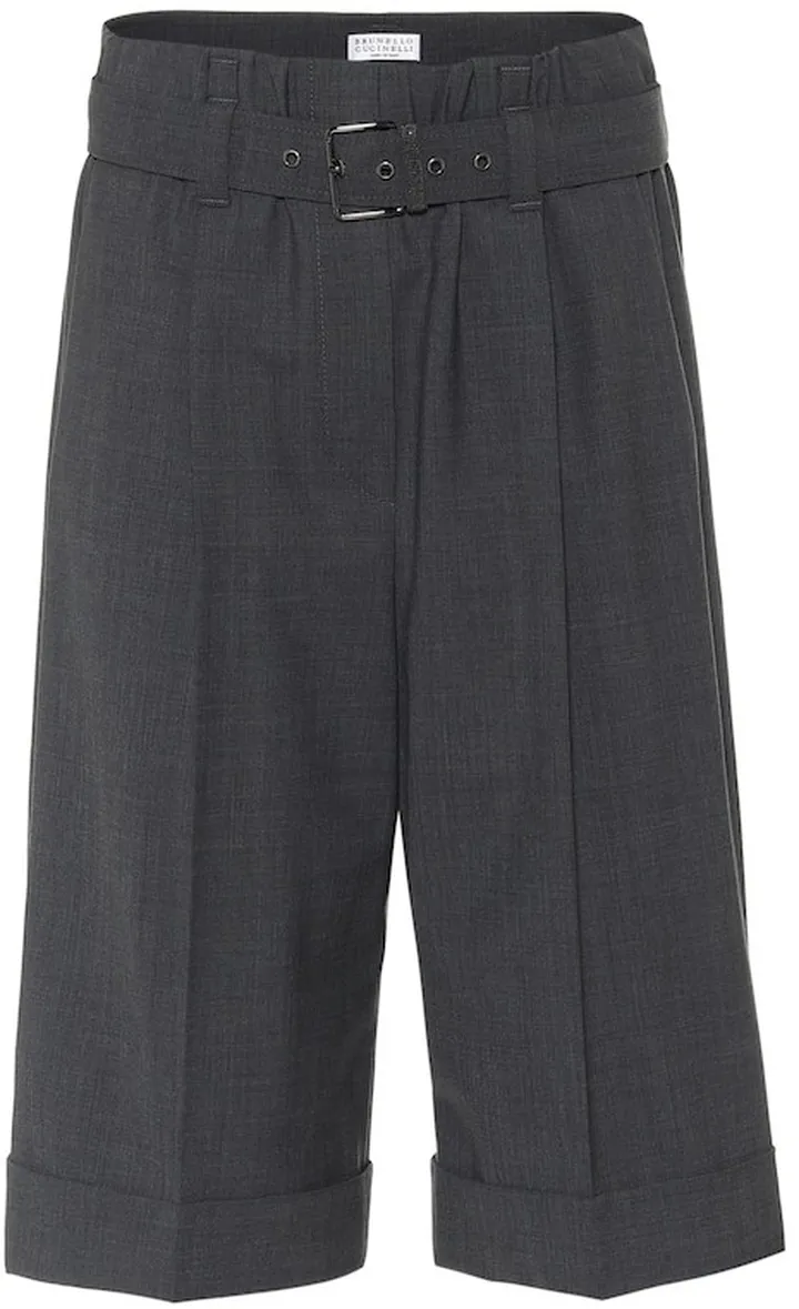 Wool-blend Bermuda shorts