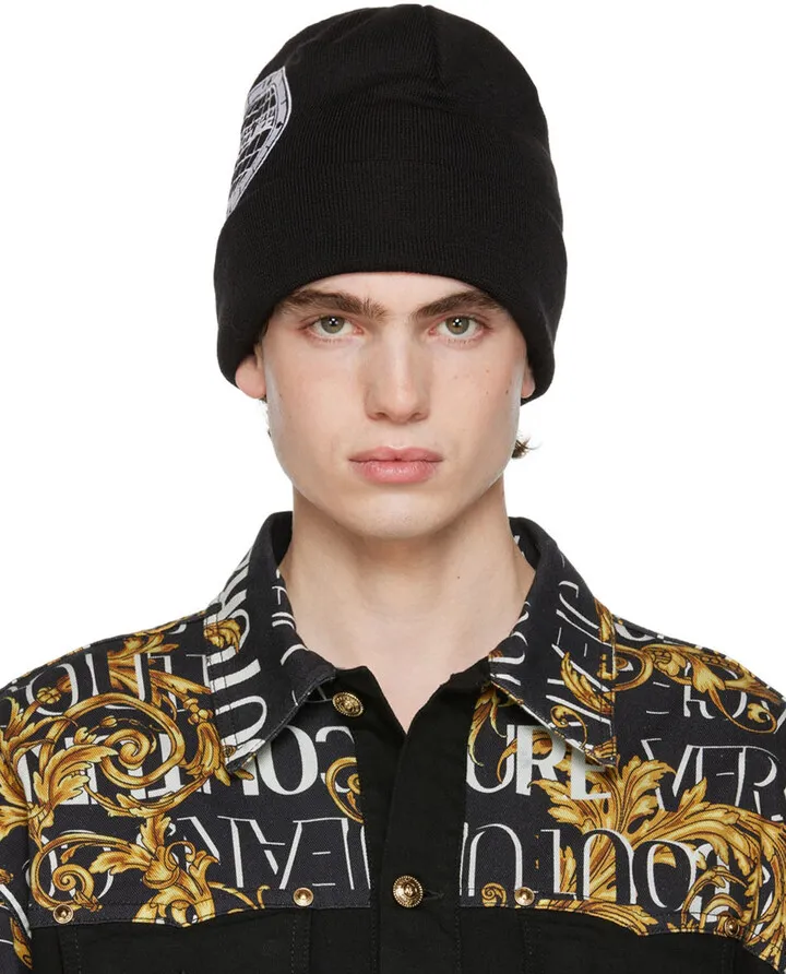Versace Jeans Couture Black Space Beanie