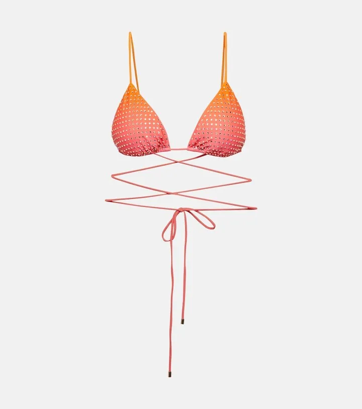 Embellished bikini top