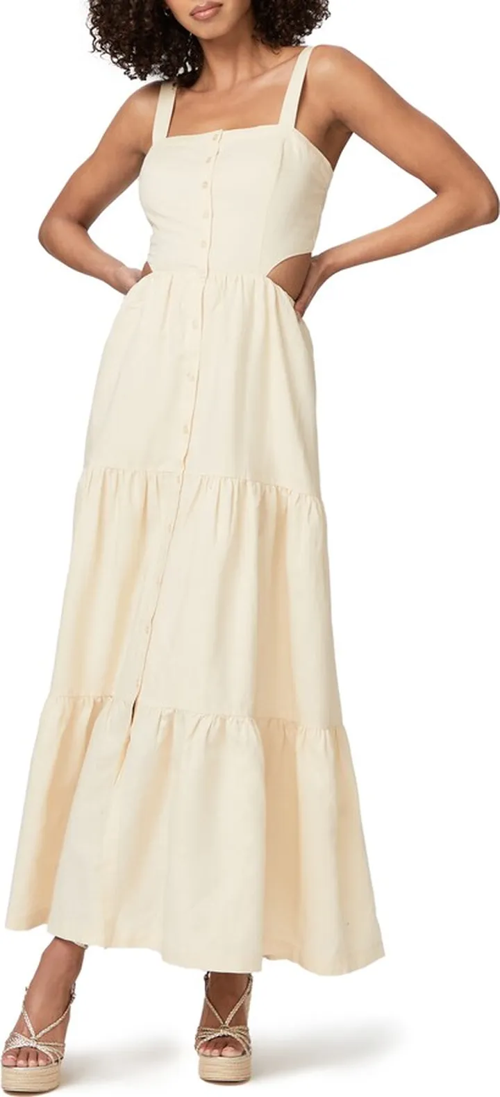 Shadi Linen Blend Midi Sundress