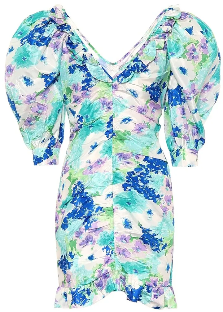 Floral silk minidress