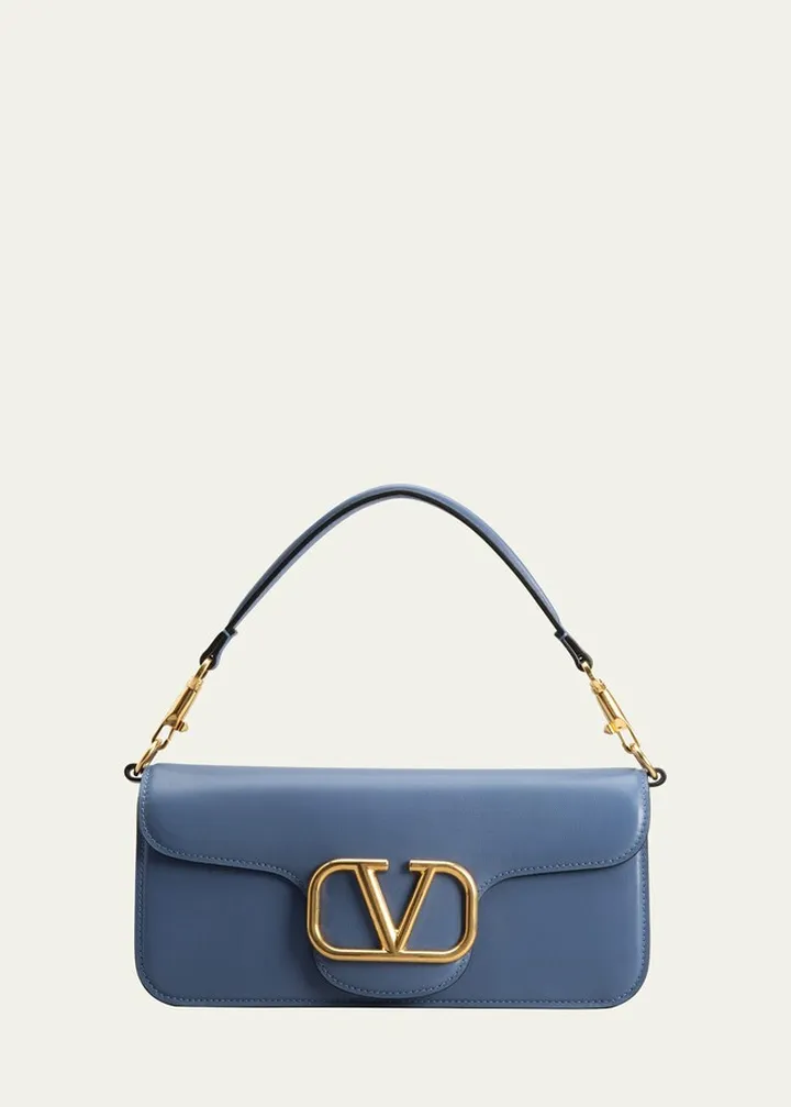 VLogo Lambskin Leather Shoulder Bag