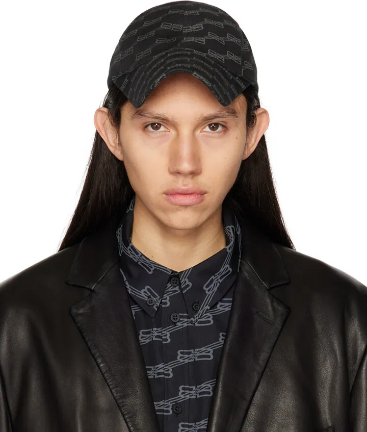 Balenciaga Black BB Monogram Cap