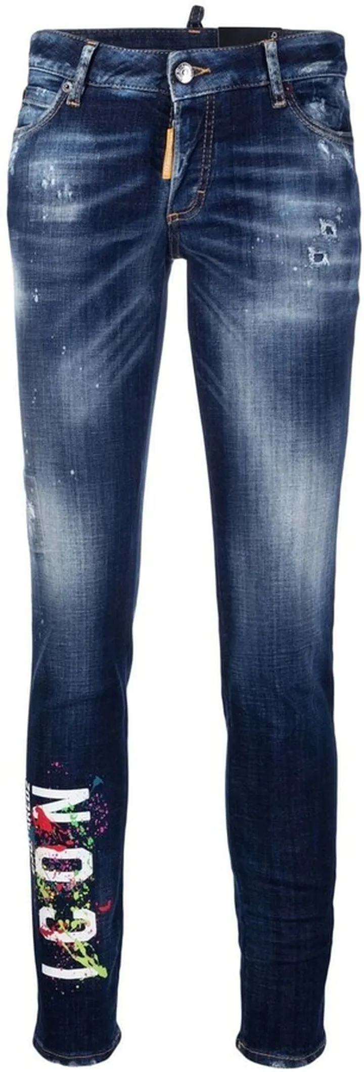 Icon paint-splatter skinny jeans