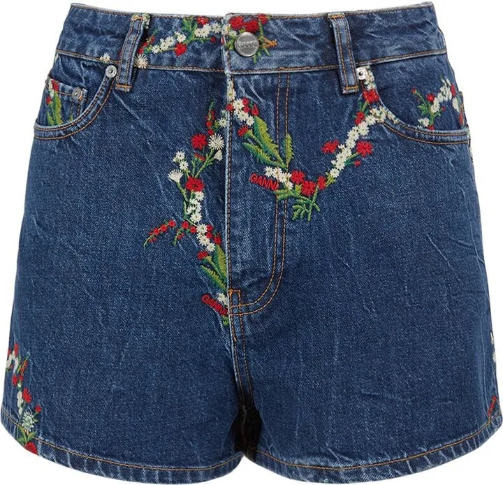 Organic cotton denim shorts
