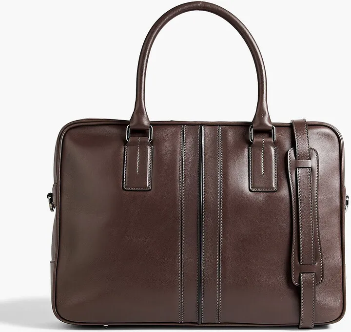 Glossed-leather briefcase