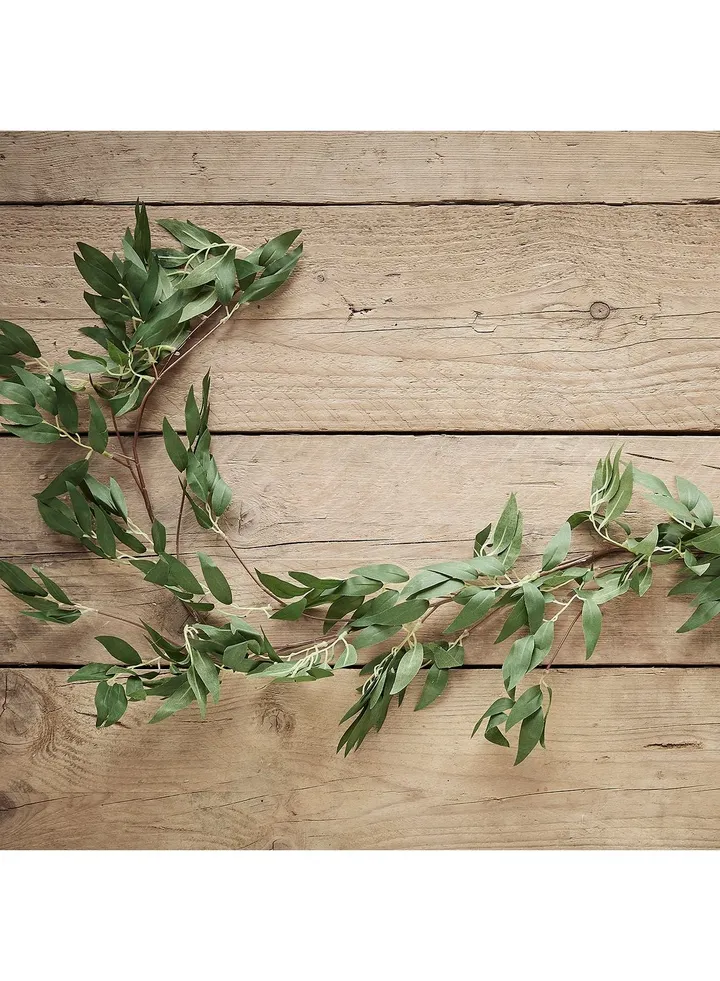 Green Ruscus Foliage Garland