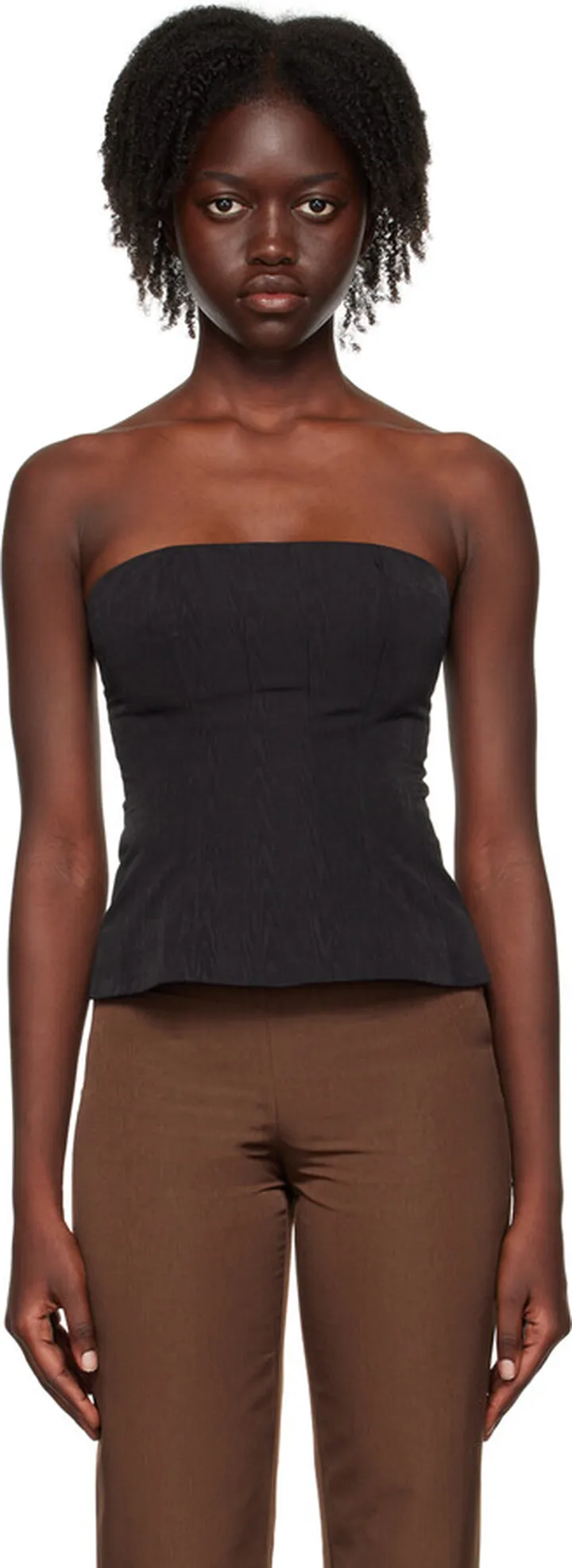 Staud Black Woodgrain Camisole