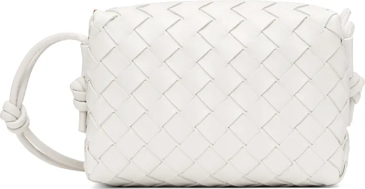 Bottega Veneta White Mini Loop Shoulder Bag