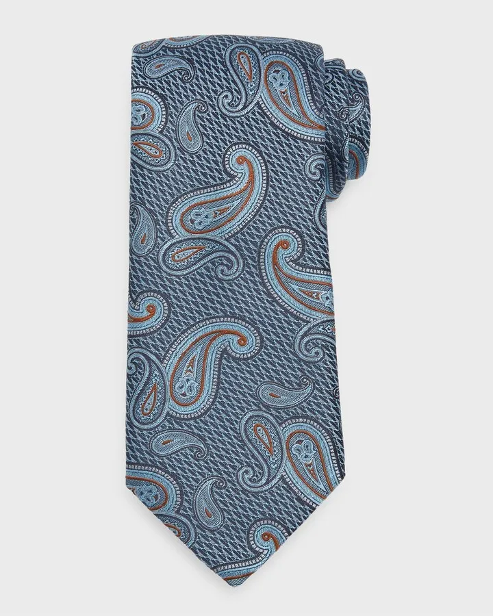 Men's Paisley Silk Jacquard Tie