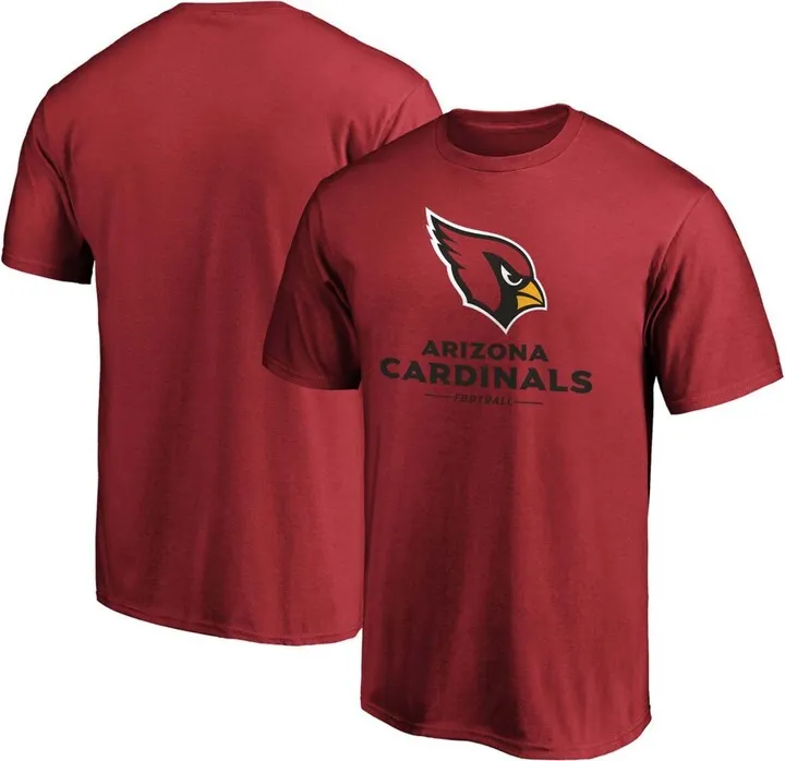 Men's Cardinal Arizona Cardinals Team Lockup Logo T-shirt