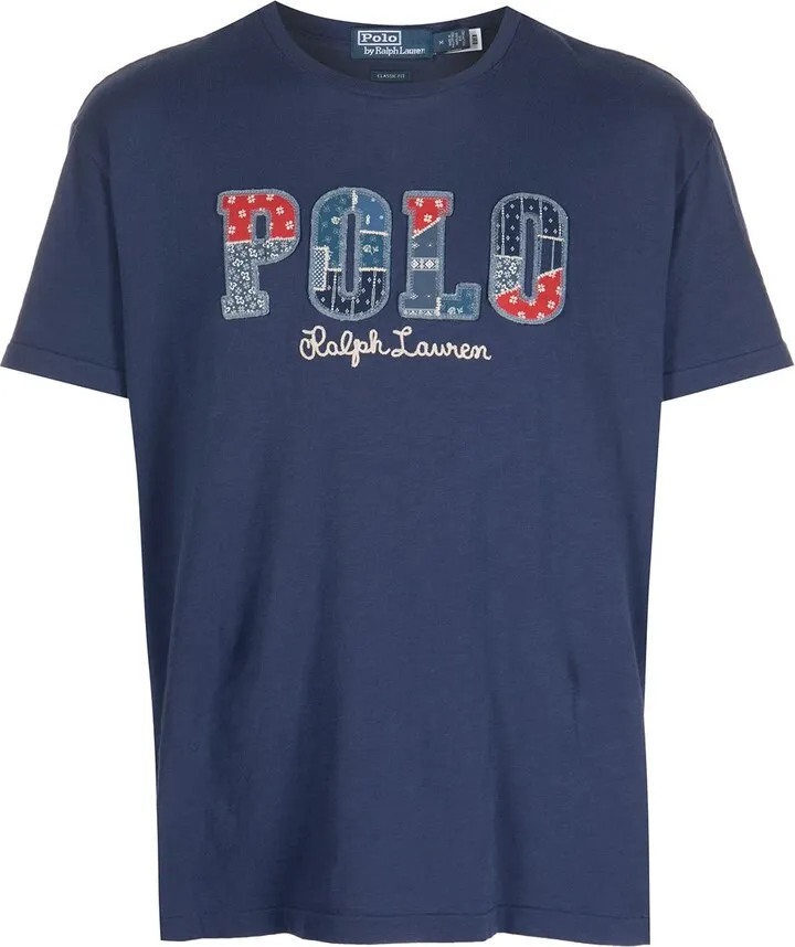patchwork logo cotton T-shirt
