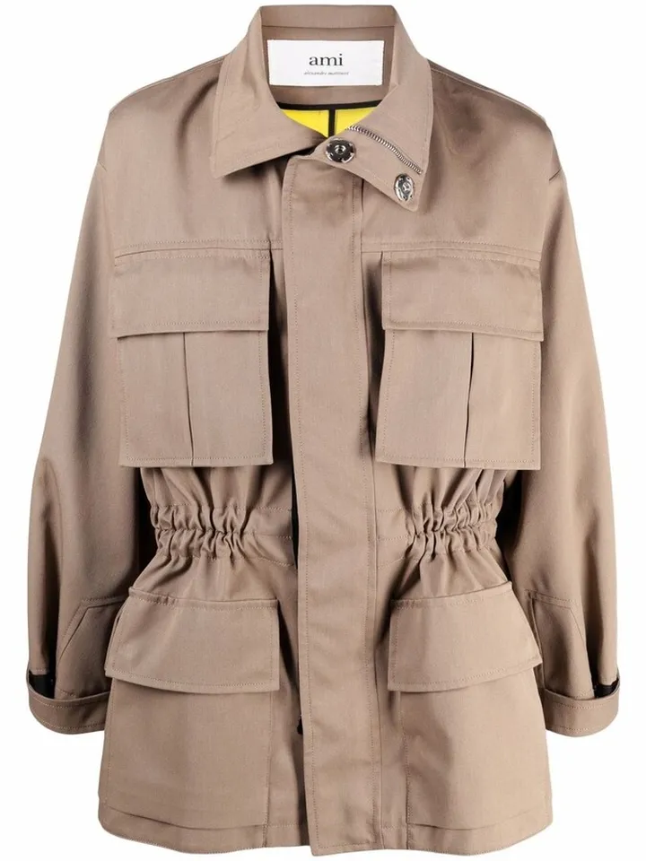 Multi-Pocket Long-Sleeve Parka