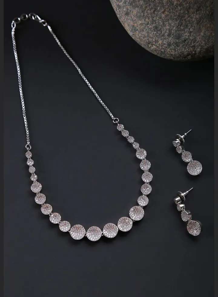 Silver Plated Necklace Set