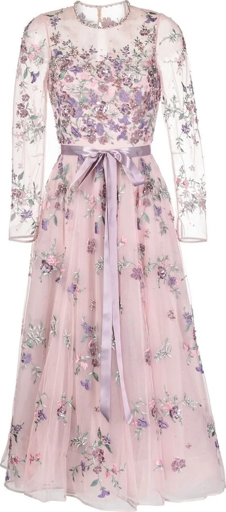 Effie floral-embroidered dress