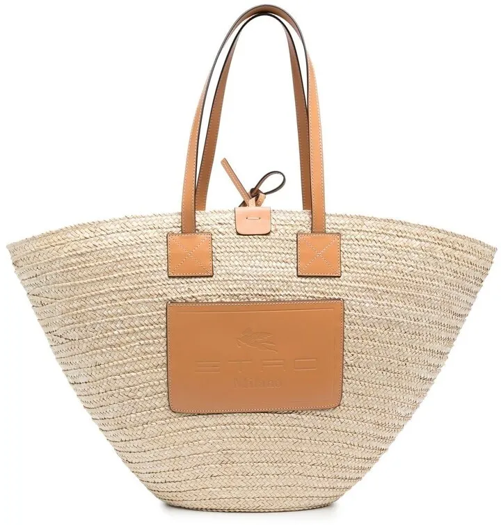 Interwoven Logo-Patch Tote Bag
