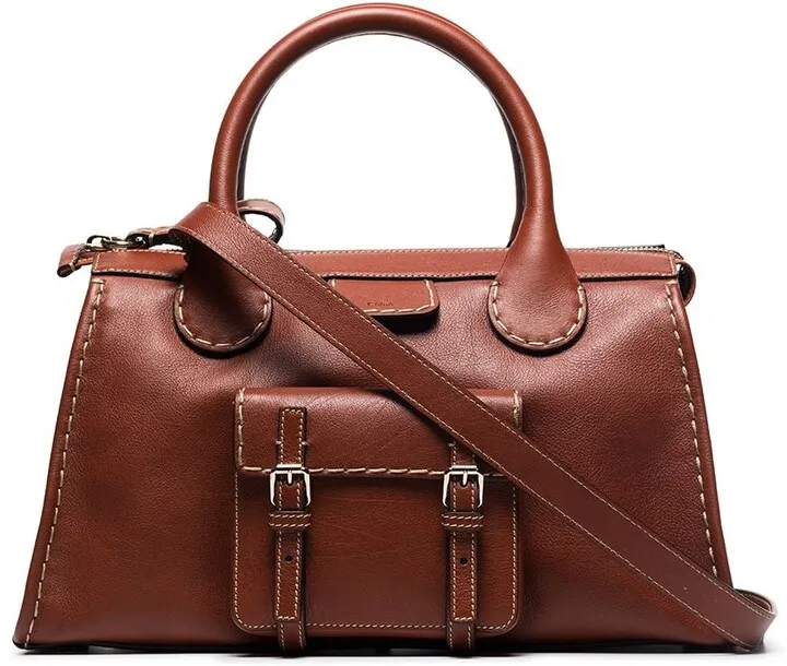 Edith leather tote bag