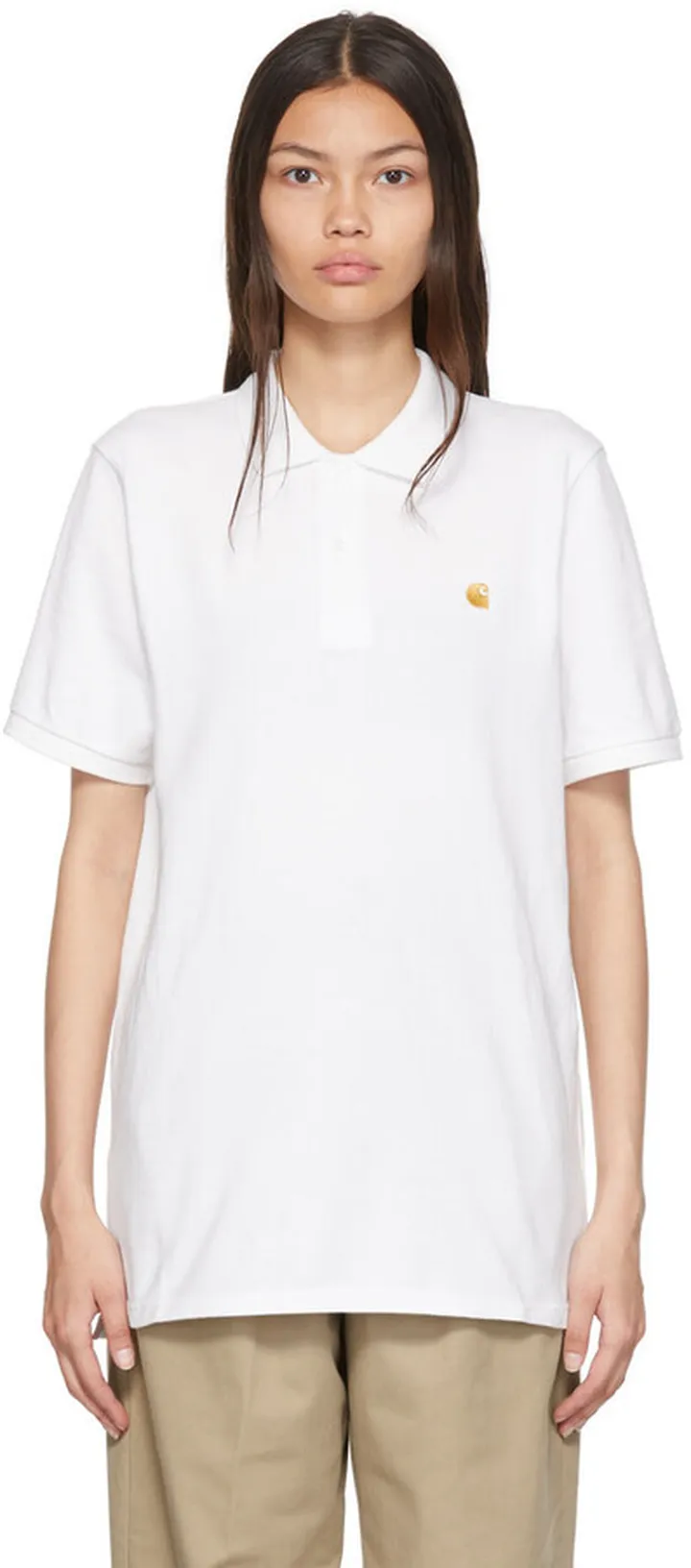 Carhartt Work In Progress White Chase Polo