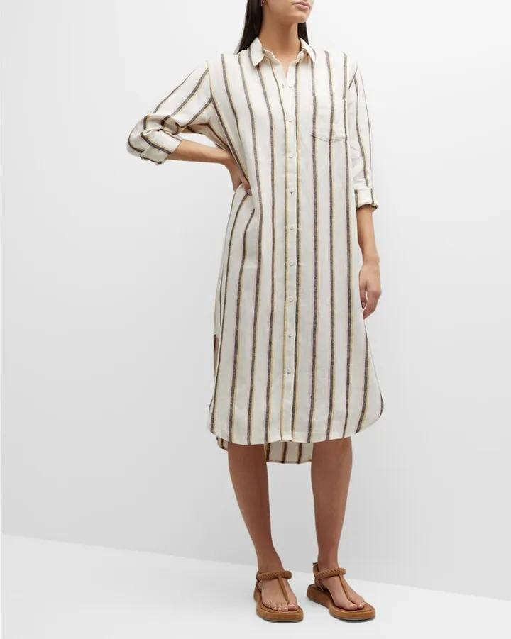 Striped Val Midi Shirtdress