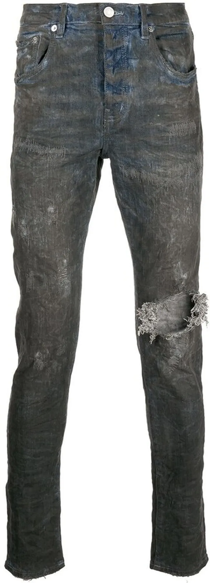 Distressed Skinny-Cut Jeans