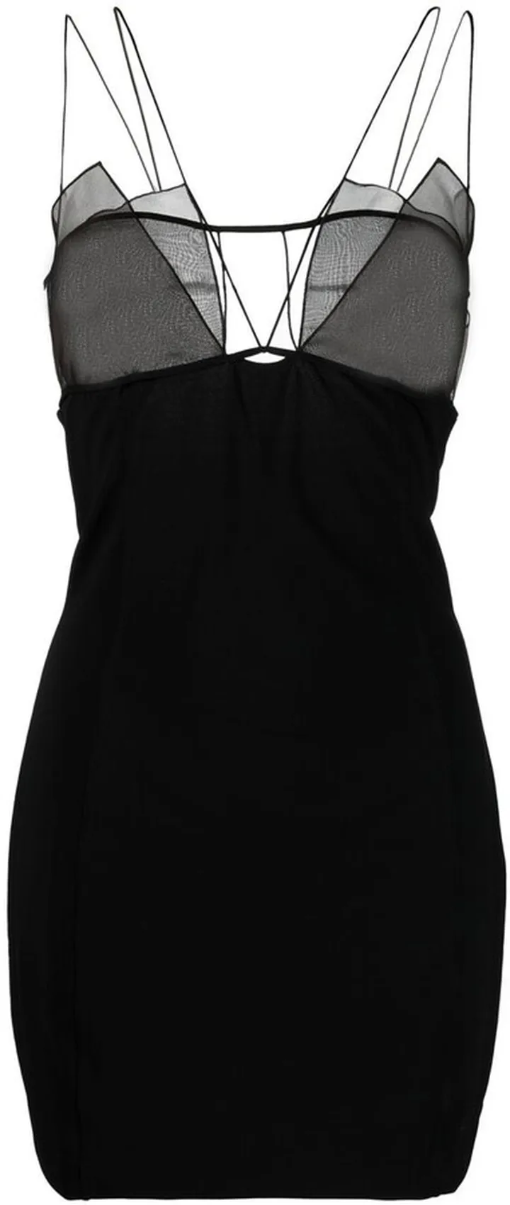 Semi-Sheer Panelled Mini Dress