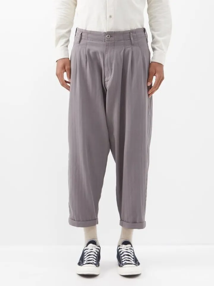Creole Cropped Organic-cotton Trousers