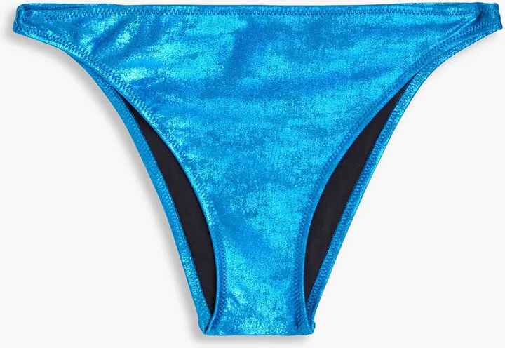 Elsa metallic low-rise bikini briefs