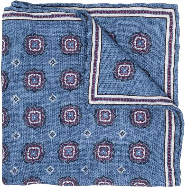 Geometric-Print Pocket-Square