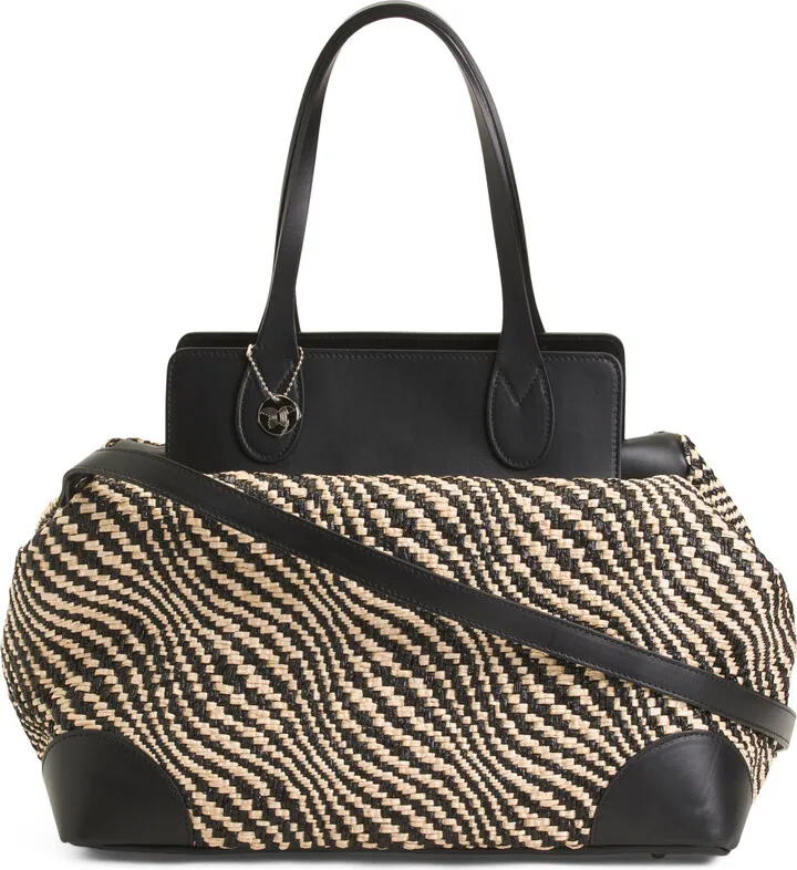 Made In Italy Leather North South Tote