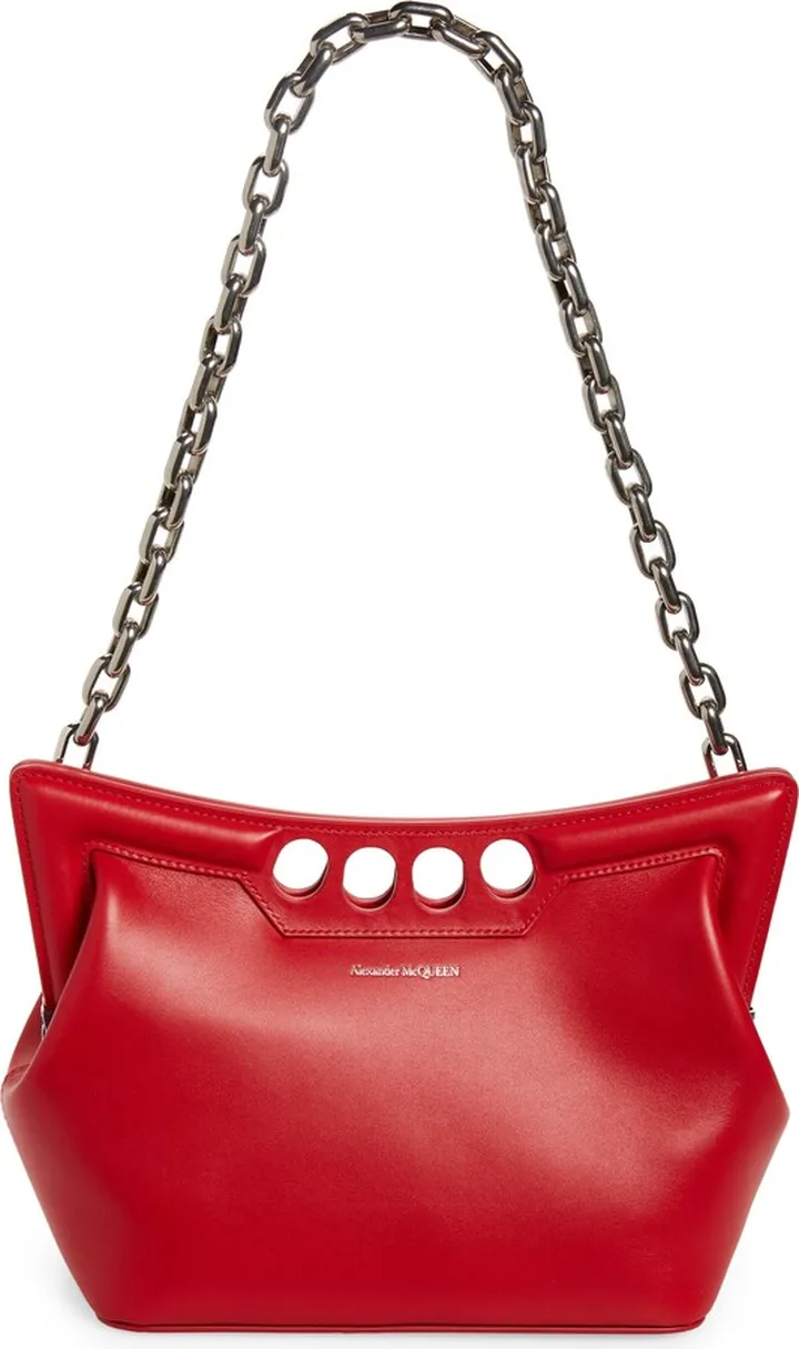 The Small Peak Leather Shoulder Bag