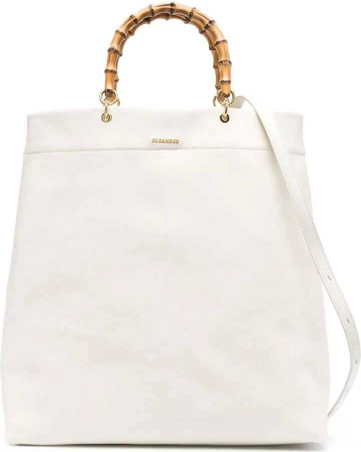 Bamboo-Handle Tote Bag