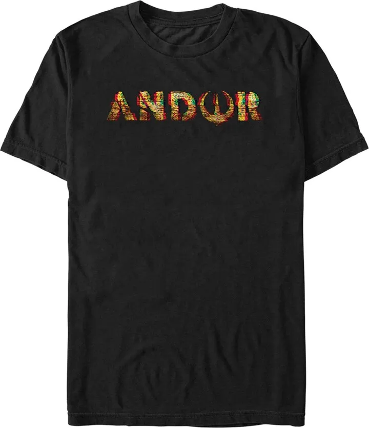 Men's Star Wars: Andor Corrupted Logo T-Shirt - Black - Medium