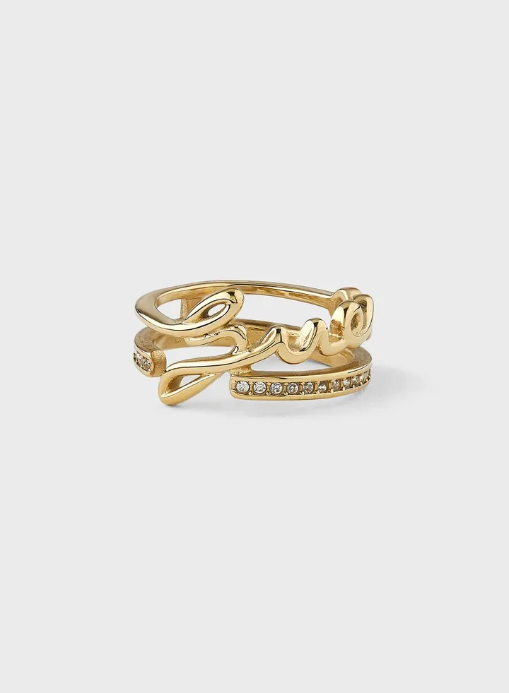 Monogram Script Ring
