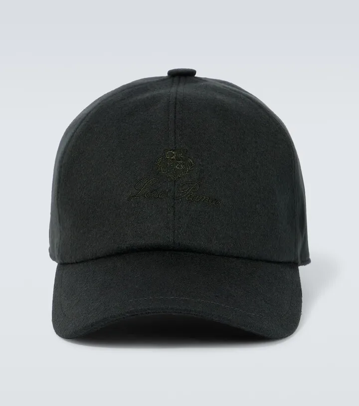 Logo cashmere baseball cap