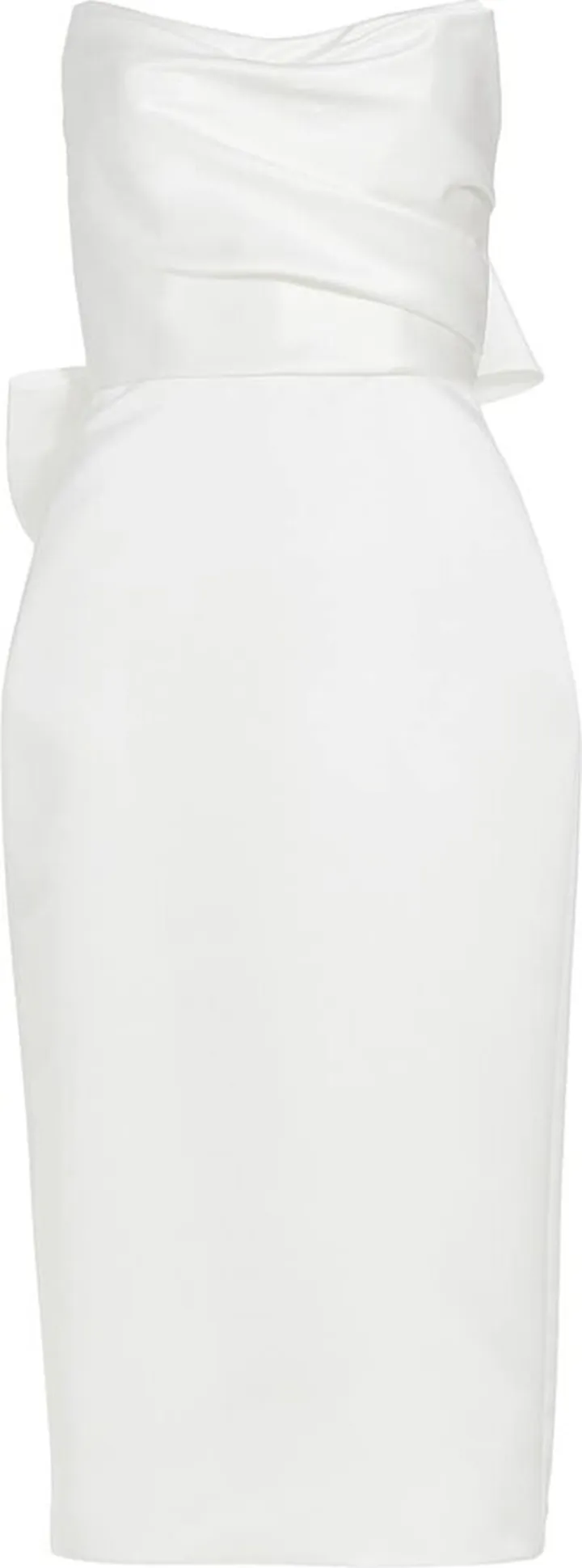 Duchess Satin Bow-Back Midi-Dress