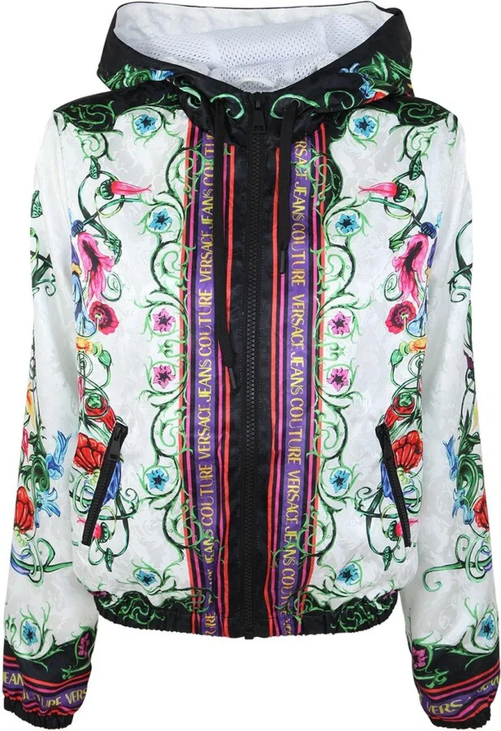 Floral-printed Zipped Bomber Jacket