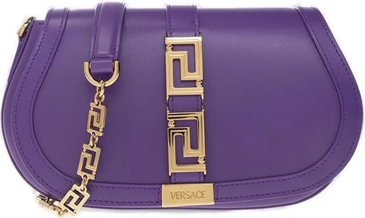 Versace Greca Fold-Over Crossbody Bag