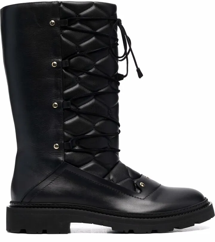 Lace-Up Leather Boots