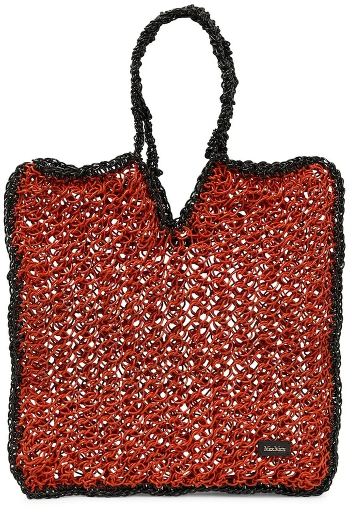 Fillet Large woven leather shopper
