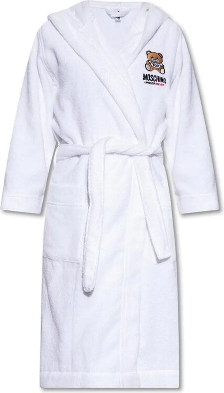 Moschino Teddy Bear Motif Hooded Dressing Gown
