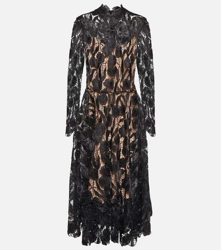 Guipure lace gown